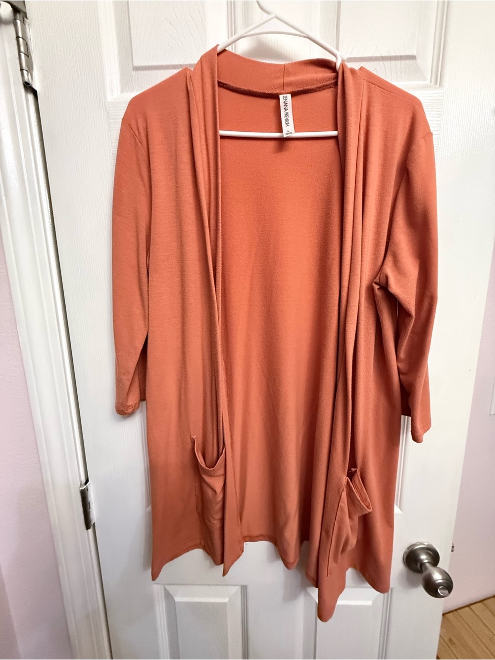 Women’s Open-Front Cardigan - Rust Orange